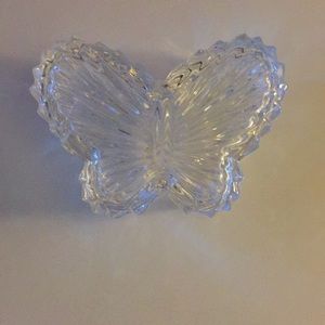 Glass butterfly jewelry box